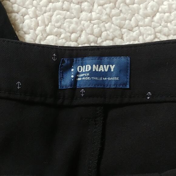 Old Navy Pants Harper Anchor Nautical Cropped Navy Blue Sz. 16 - Picture 3 of 4